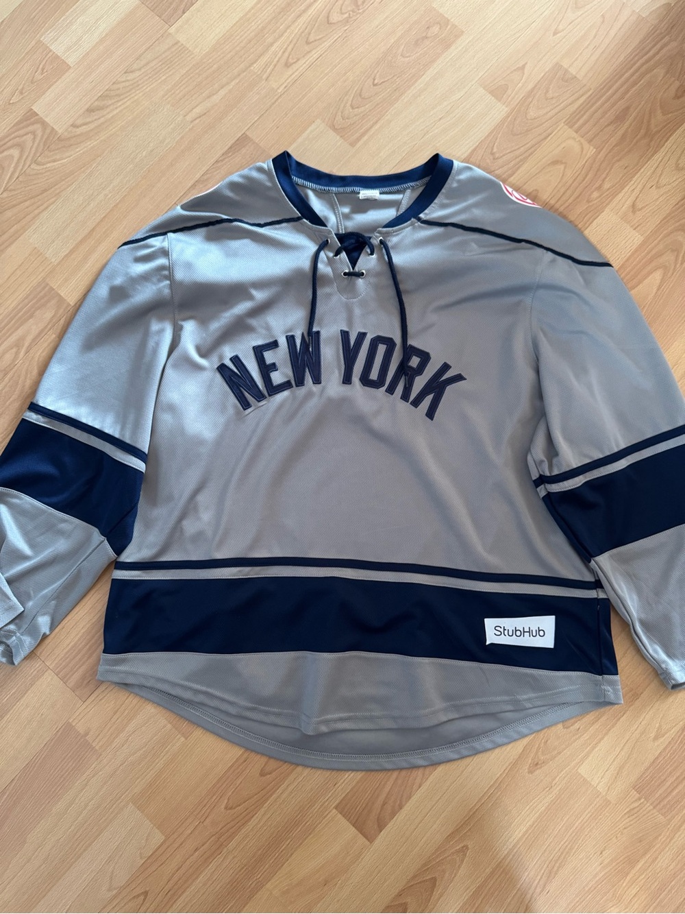 NY Yankees Hockey Jersey Promotional Item by StubHub